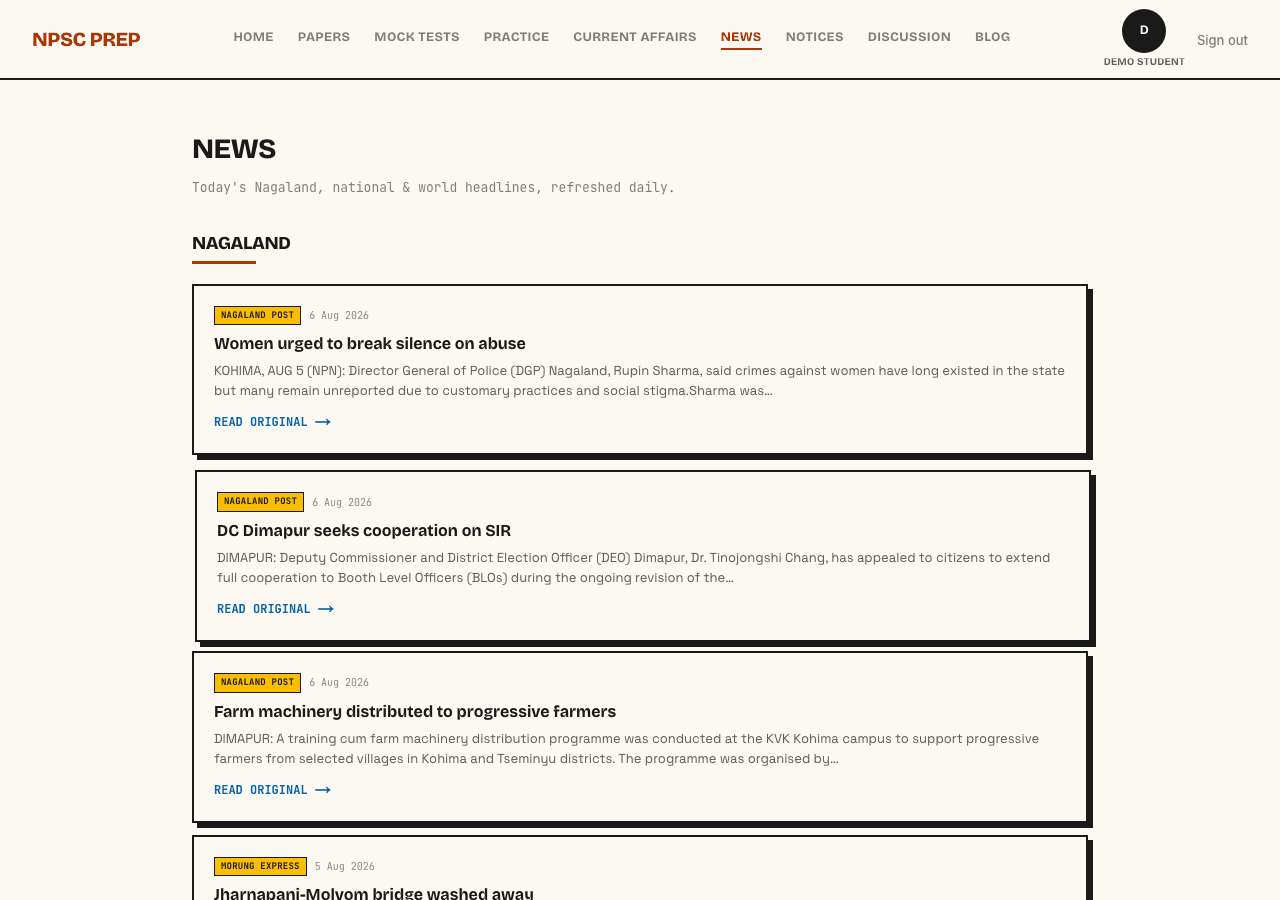 NPSC Prep news feed